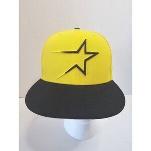 Houston Astros New Era 50th Anniversary 59FIFTY Fitted Hat Yellow/Blk/Pink SZ‎ 7
